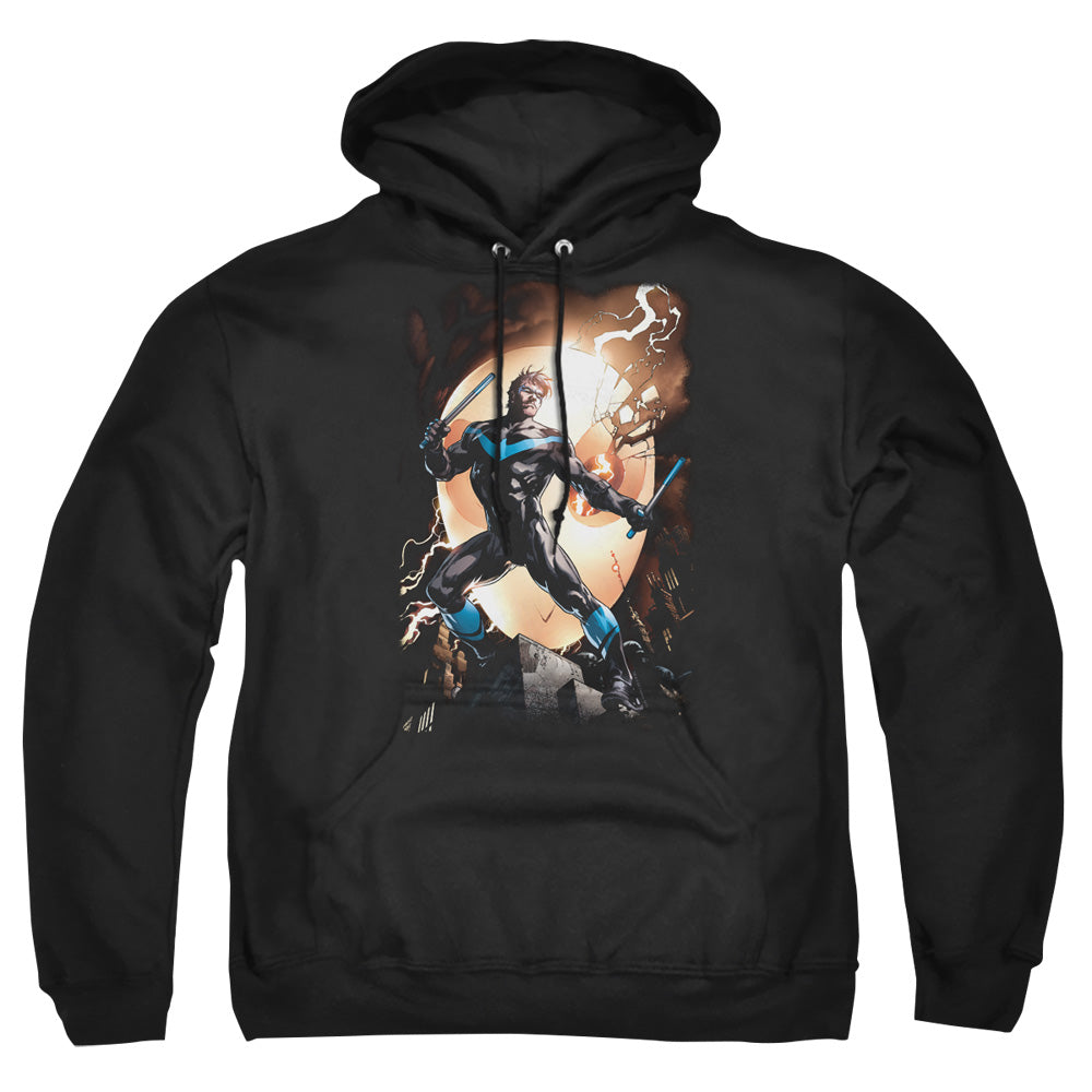 Batman Comics Nightwing Against Owls Men's Pull-Over 75 25 Poly Hoodie