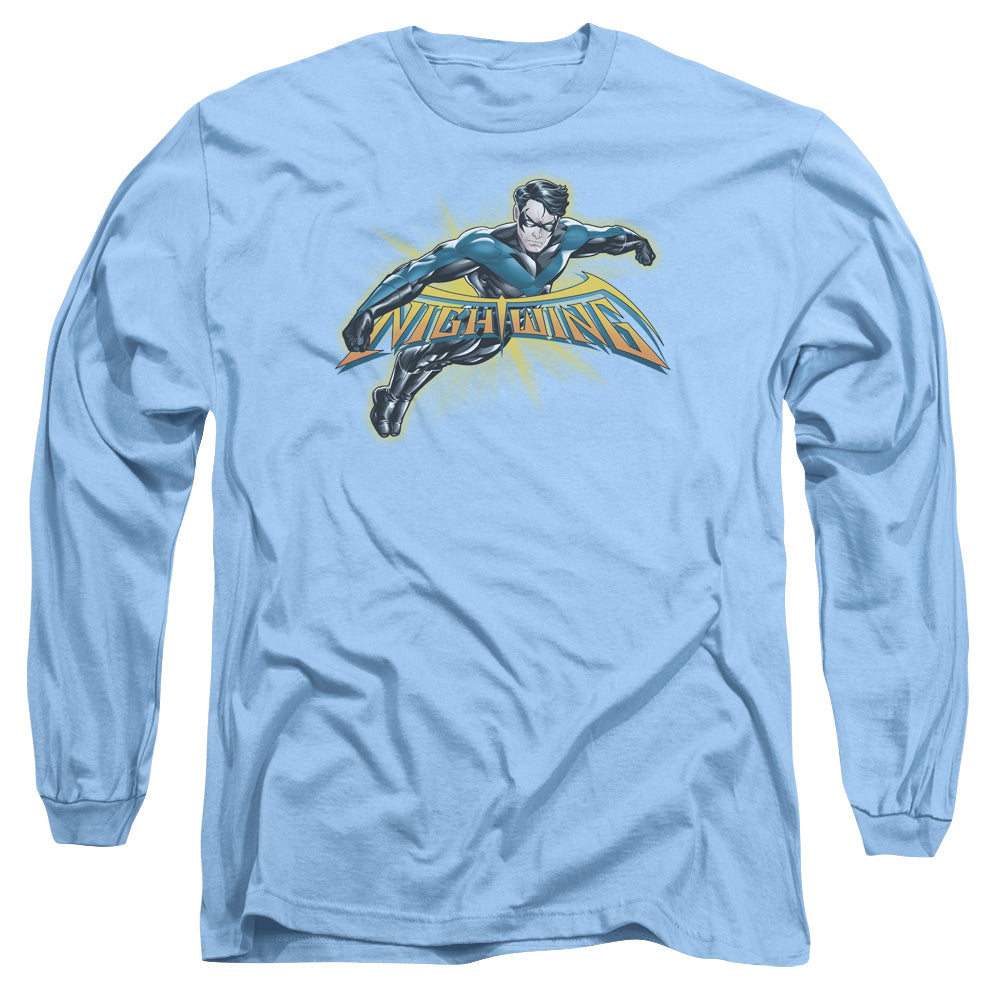 Batman Comics Nightwing Burst Men's 18/1 Cotton Long-Sleeve T-Shirt