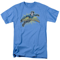 Batman Comics Nightwing Burst Men's 18/1 Cotton Short-Sleeve T-Shirt