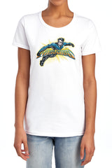 Batman Comics Nightwing Burst Women's 18/1 Cotton Short-Sleeve T-Shirt