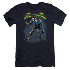 Batman Comics Nightwing Men's Ultra-Soft 30/1 Cotton Slim Short-Sleeve T-Shirt