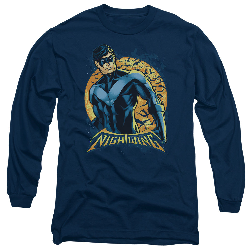 Batman Comics Nightwing Moon Men's 18/1 Cotton Long-Sleeve T-Shirt