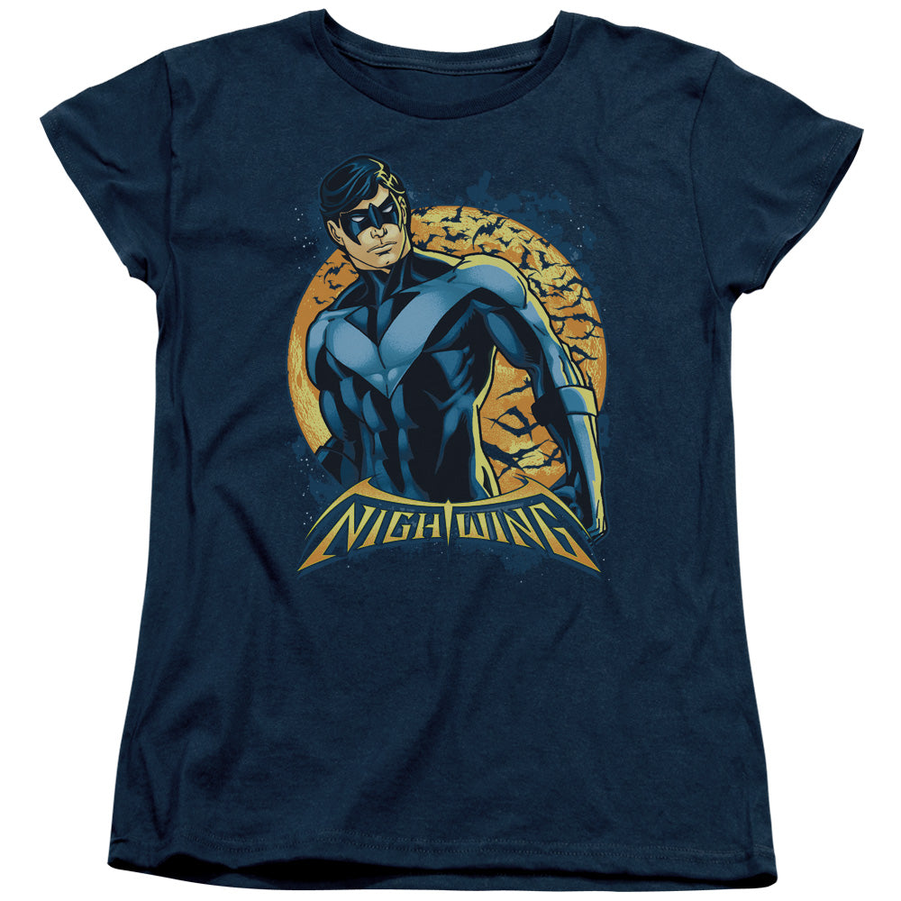 Batman Comics Nightwing Moon Women's 18/1 Cotton Short-Sleeve T-Shirt