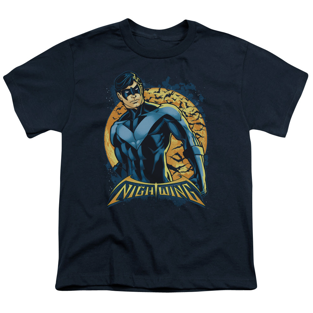 Batman Comics Nightwing Moon Youth 18/1 100% Cotton Short-Sleeve T-Shirt