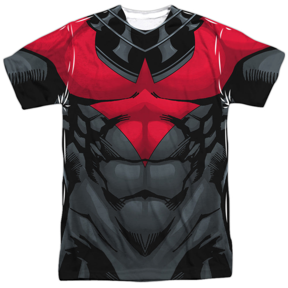 Batman Comics Nightwing Red Uniform Men's Regular Fit Polyester Short-Sleeve T-Shirt