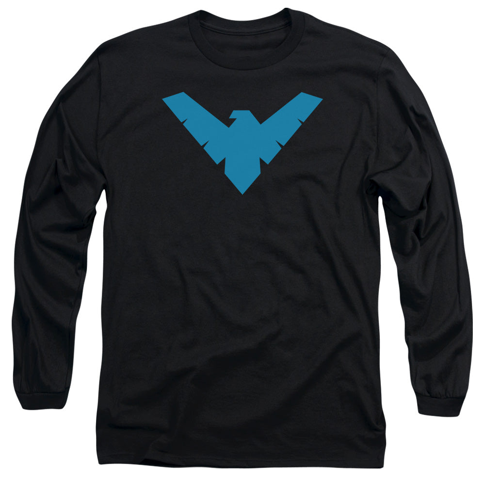Batman Comics Nightwing Symbol Men's 18/1 Cotton Long-Sleeve T-Shirt