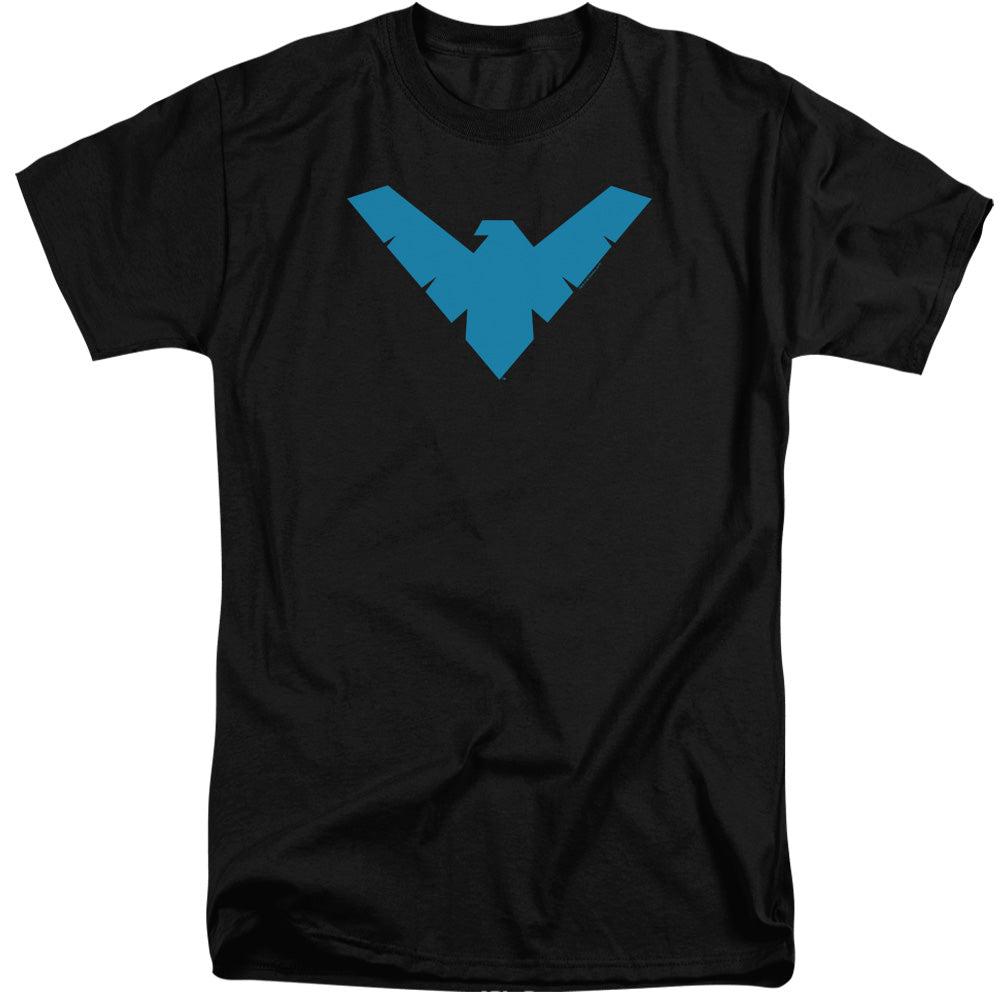 Batman Comics Nightwing Symbol Men's 18/1 Tall Cotton Short-Sleeve T-Shirt