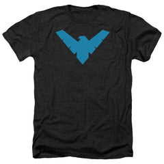 Batman Comics Nightwing Symbol Men's 30/1 Heather 60 40 Poly Short-Sleeve T-Shirt