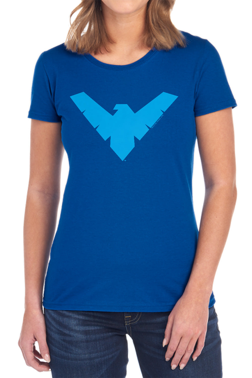 Batman Comics Nightwing Symbol Women's 18/1 Cotton Short-Sleeve T-Shirt