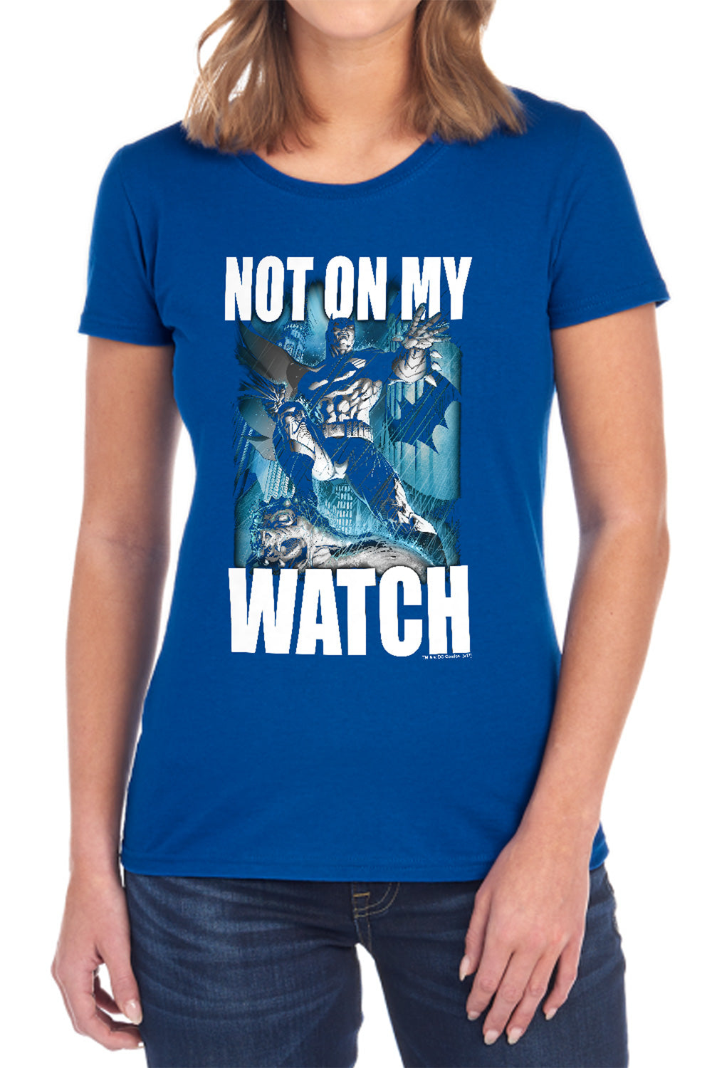 Batman Comics Not On My Watch Women's 18/1 Cotton Short-Sleeve T-Shirt