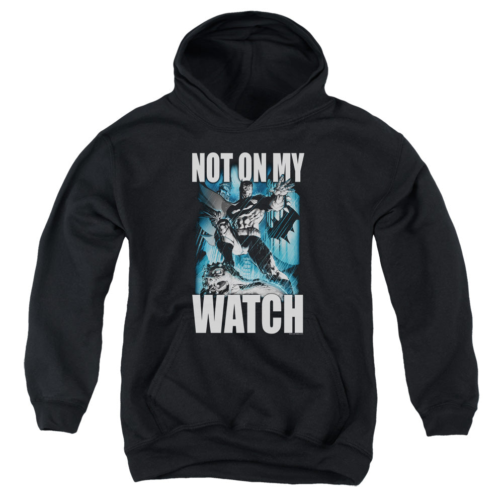 Batman Comics Not On My Watch Youth Cotton Poly Pull-Over Hoodie