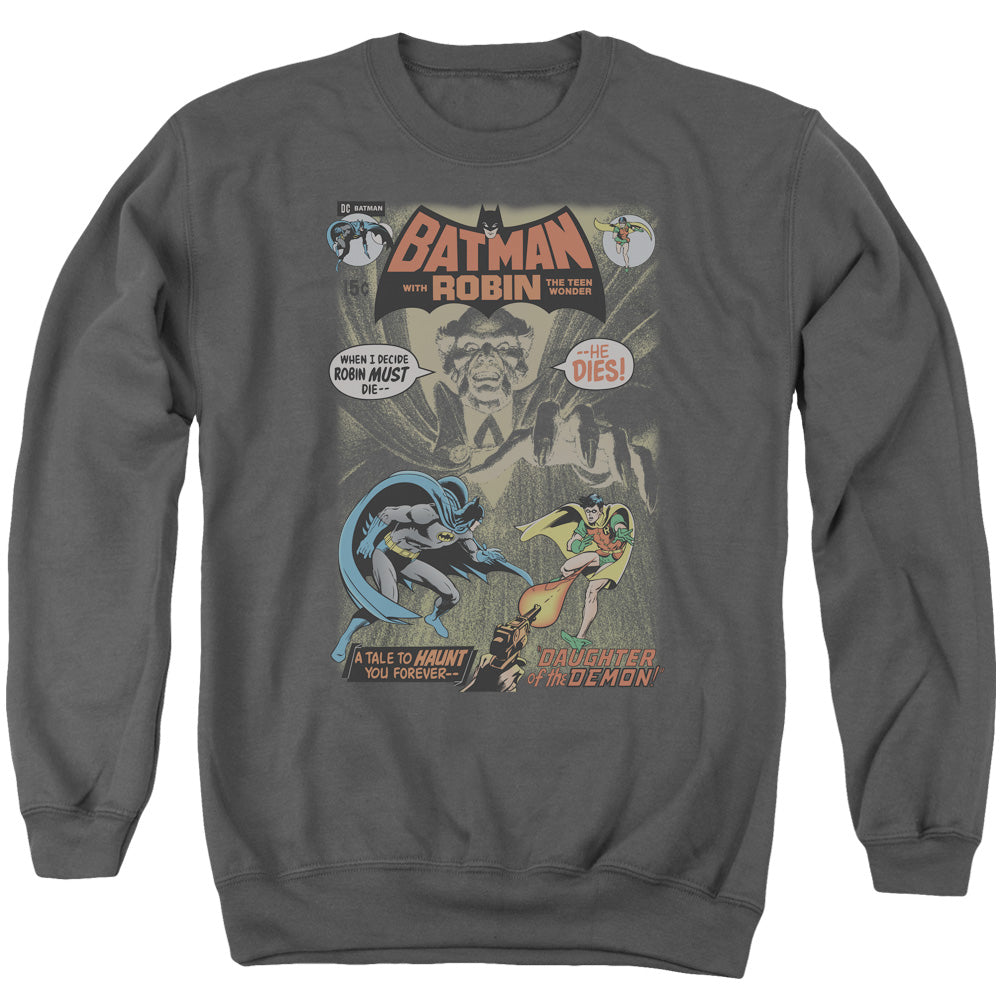 Batman Comics #232 Cover Men's Crewneck 50 50 Poly Long-Sleeve T-Shirt