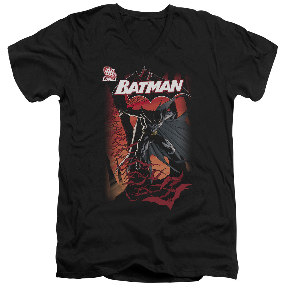 Batman Comics #655 Cover Men's 30/1 Cotton Slim V-Neck T-Shirt