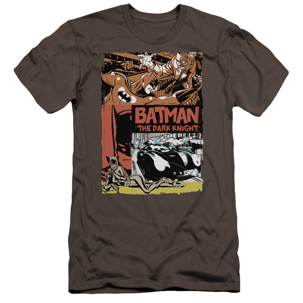 Batman Comics Old Movie Poster Men's Ultra-Soft 30/1 Cotton Slim Short-Sleeve T-Shirt