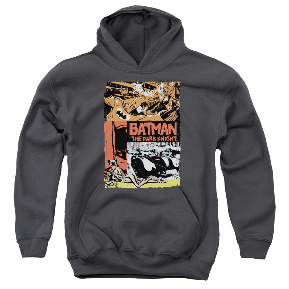 Batman Comics Old Movie Poster Youth Cotton Poly Pull-Over Hoodie