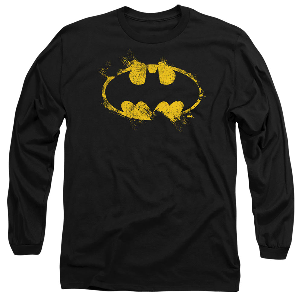 Batman Comics Paint Roller Logo Men's 18/1 Cotton Long-Sleeve T-Shirt