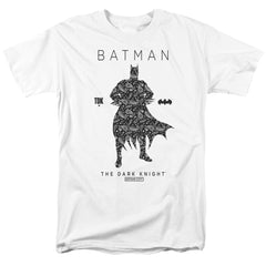 Batman Comics Paislety Silhouette Men's 18/1 Cotton Short-Sleeve T-Shirt