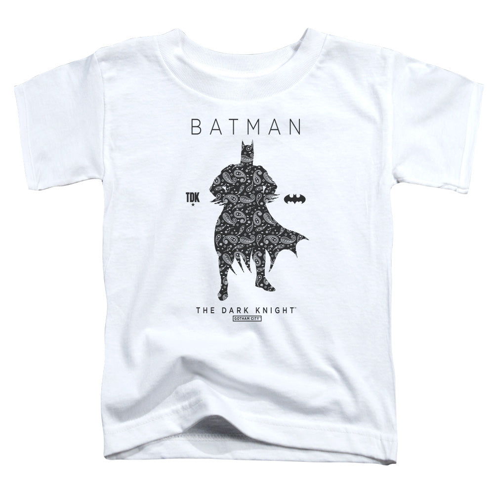 Batman Comics Paislety Silhouette Toddler 18/1 Cotton Short-Sleeve T-Shirt
