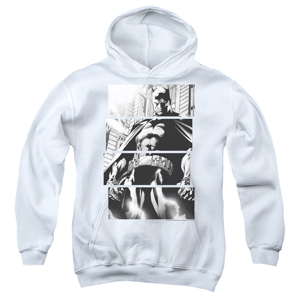 Batman Comics Panels Youth Cotton Poly Pull-Over Hoodie