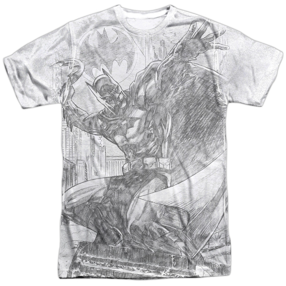 Batman Comics Pencil Batarang Throw Men's Regular Fit Polyester Short-Sleeve T-Shirt
