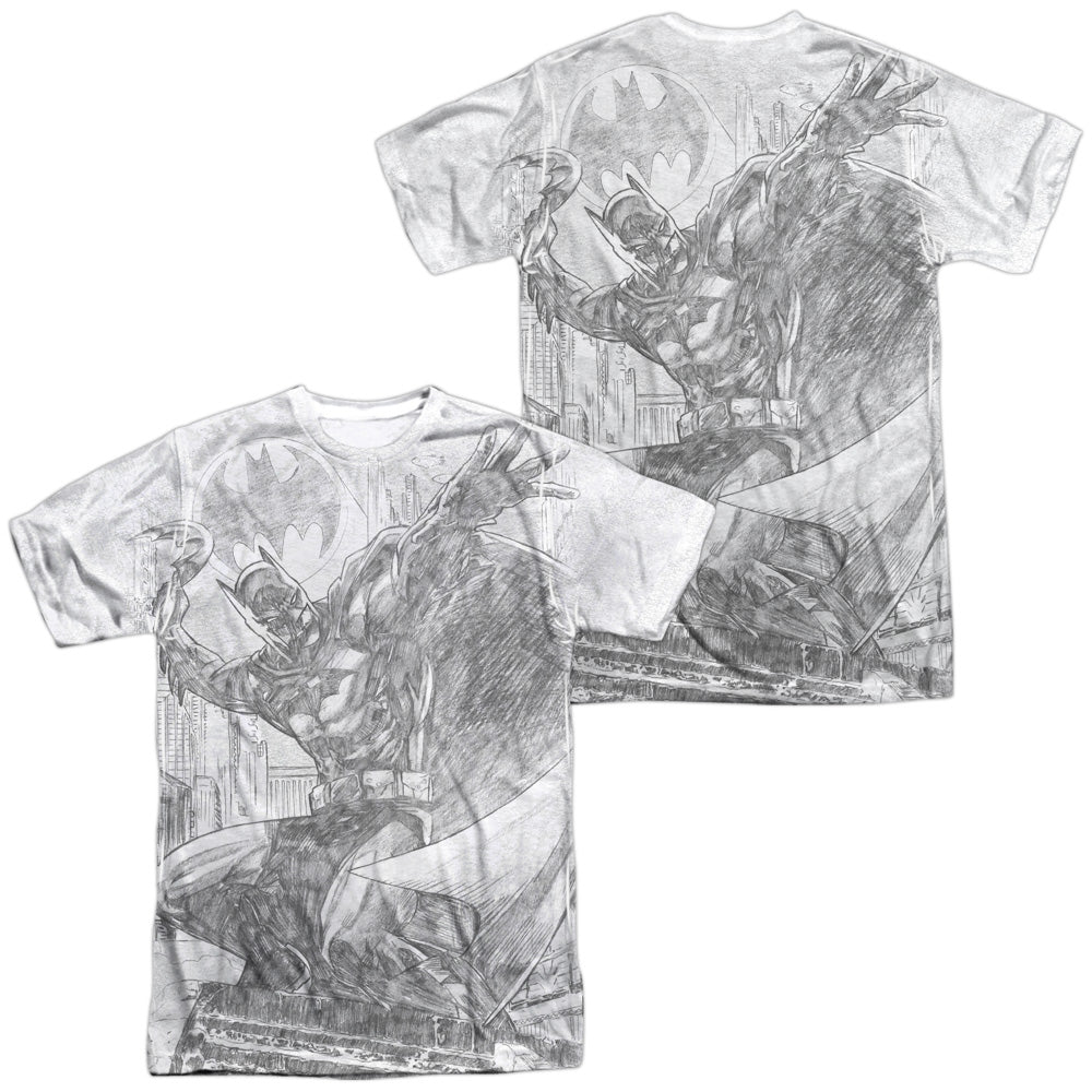 Batman Comics Pencil Batarang Throw Men's Regular Fit Polyester Short-Sleeve T-Shirt