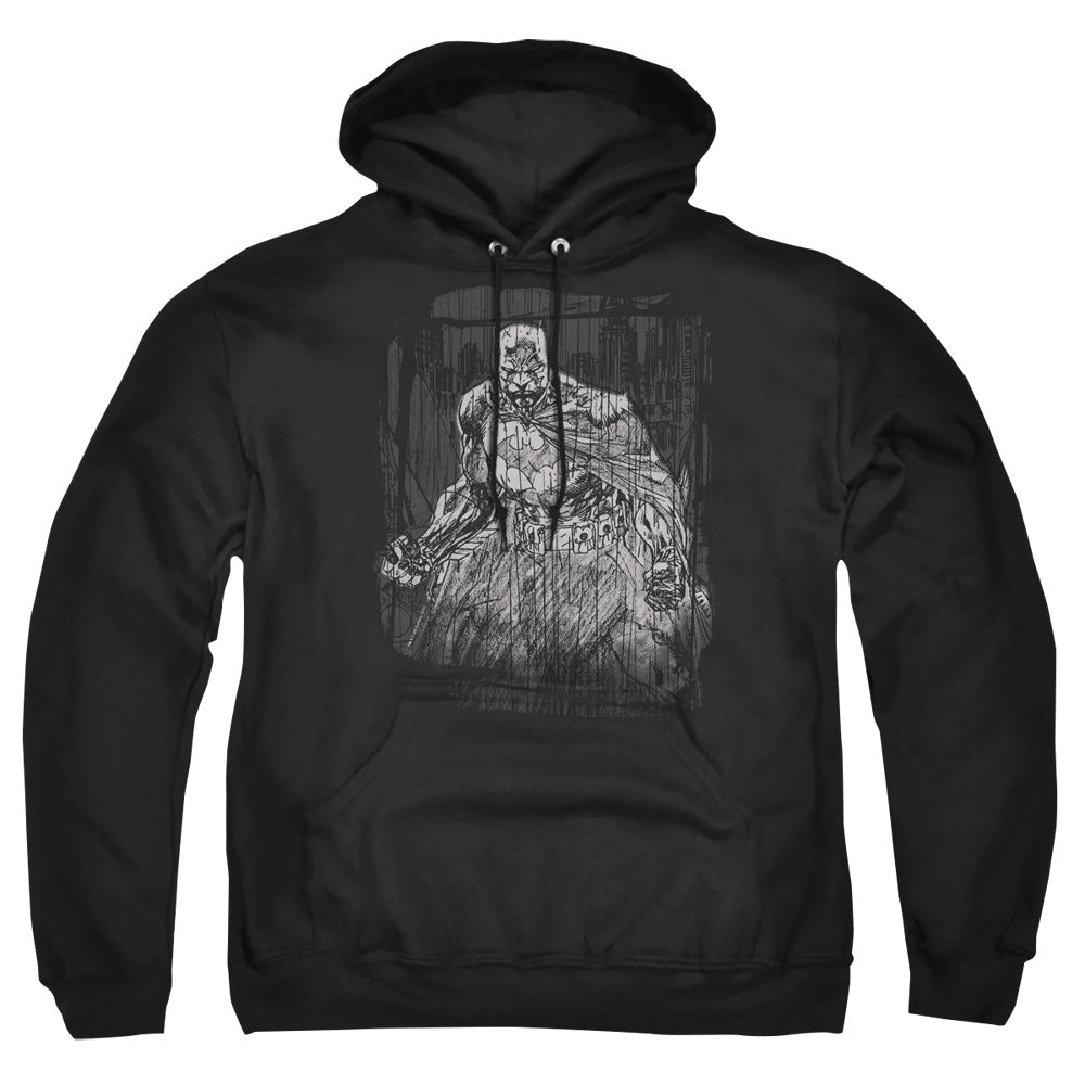 Batman Comics Pencilled Rain Men's Pull-Over 75 25 Poly Hoodie