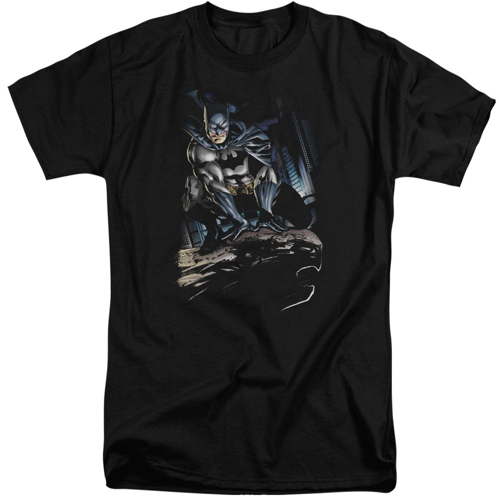 Batman Comics Perched Men's 18/1 Tall Cotton Short-Sleeve T-Shirt