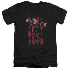Batman Comics Pow Pow Men's 30/1 Cotton Slim V-Neck T-Shirt