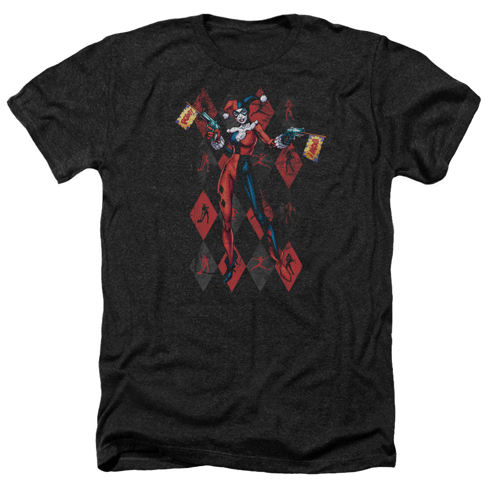 Batman Comics Pow Pow Men's 30/1 Heather 60 40 Poly Short-Sleeve T-Shirt