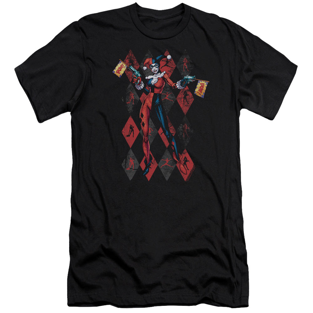 Batman Comics Pow Pow Men's Ultra-Soft 30/1 Cotton Slim Short-Sleeve T-Shirt