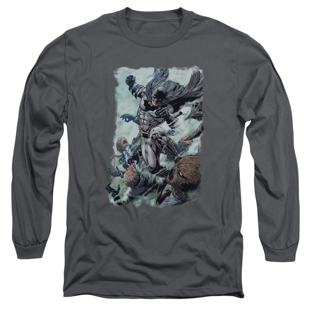 Batman Comics Punch Men's 18/1 Cotton Long-Sleeve T-Shirt