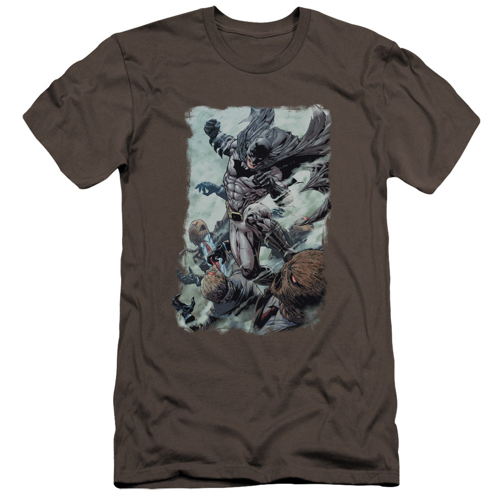 Batman Comics Punch Men's Ultra-Soft 30/1 Cotton Slim Short-Sleeve T-Shirt