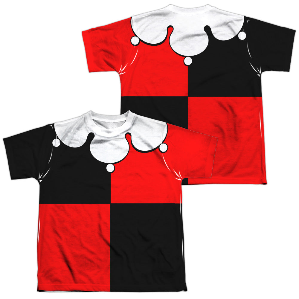 Batman Comics Quinn Costume (Front/Back Print) Youth Regular Fit Poly Short-Sleeve T-Shirt