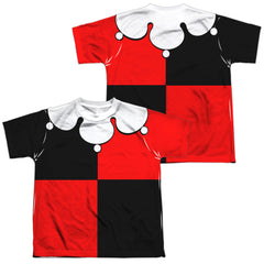 Batman Comics Quinn Costume (Front/Back Print) Youth Regular Fit Poly Short-Sleeve T-Shirt