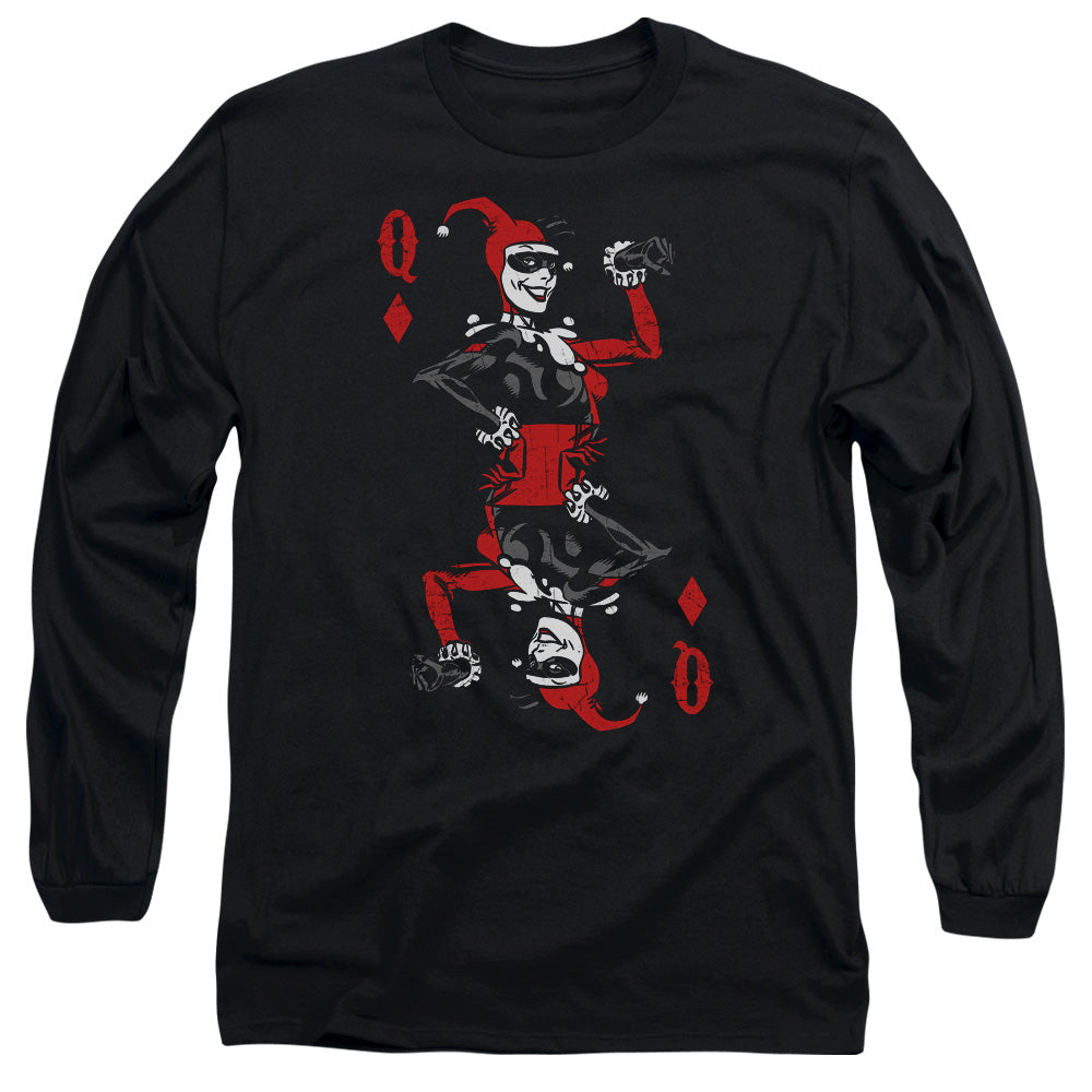 Batman Comics Quinn Of Diamonds Men's 18/1 Cotton Long-Sleeve T-Shirt