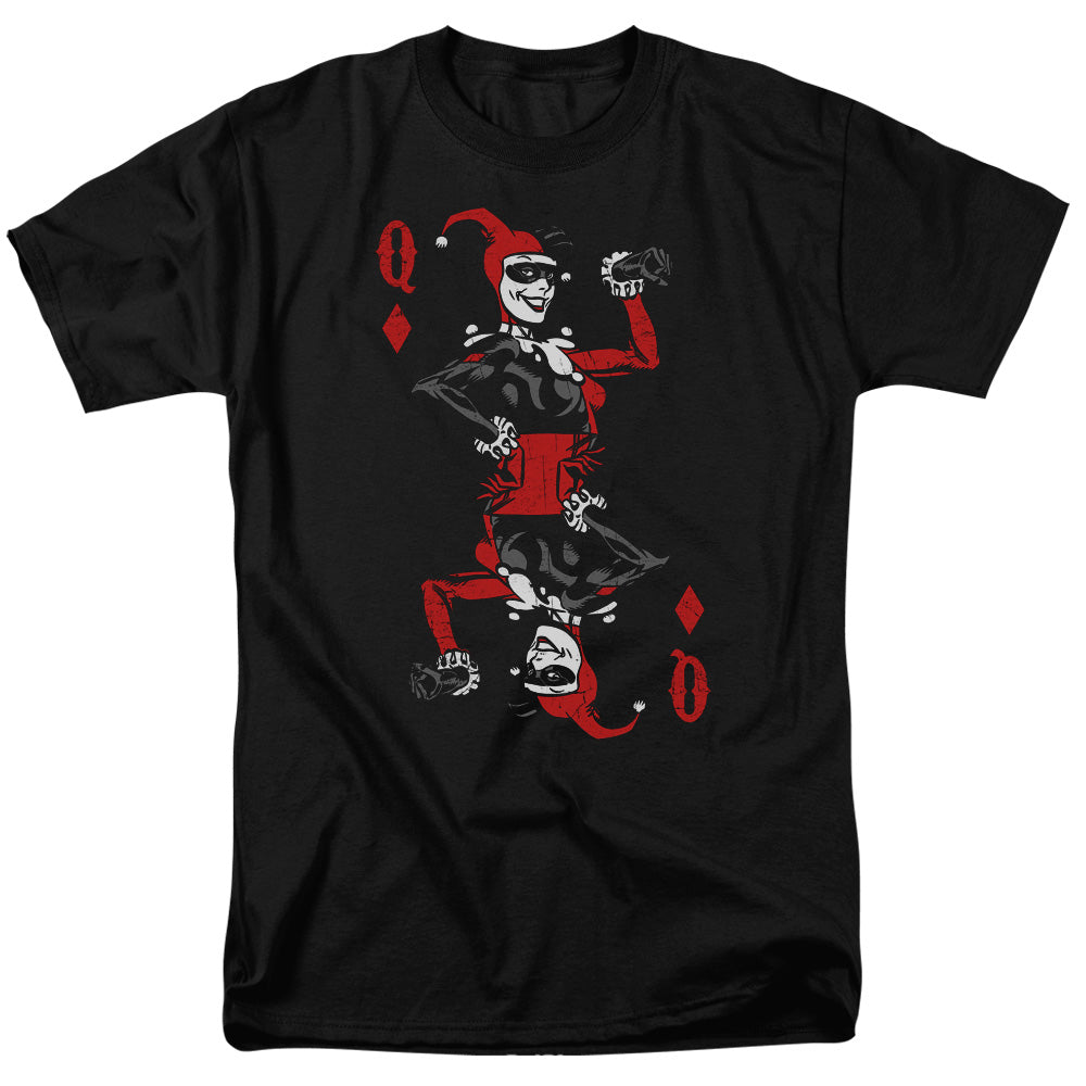 Batman Comics Quinn Of Diamonds Men's 18/1 Cotton Short-Sleeve T-Shirt