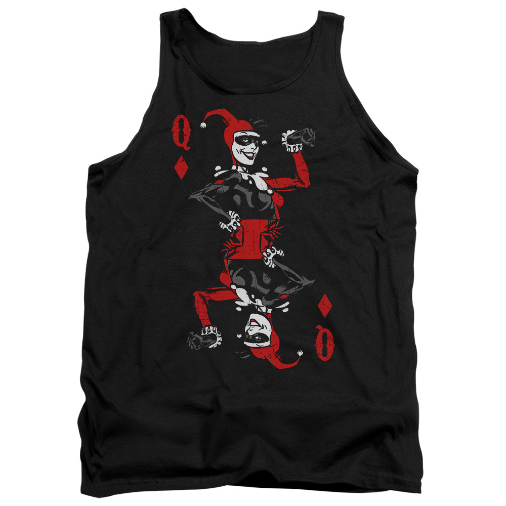 Batman Comics Quinn Of Diamonds Men's 18/1 Cotton Tank Top