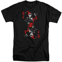 Batman Comics Quinn Of Diamonds Men's 18/1 Tall Cotton Short-Sleeve T-Shirt