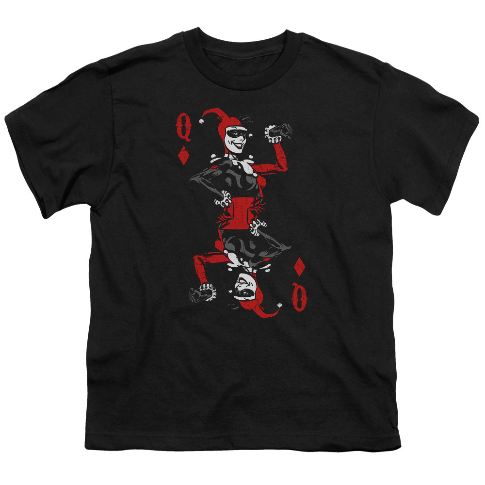 Batman Comics Quinn Of Diamonds Youth 18/1 100% Cotton Short-Sleeve T-Shirt