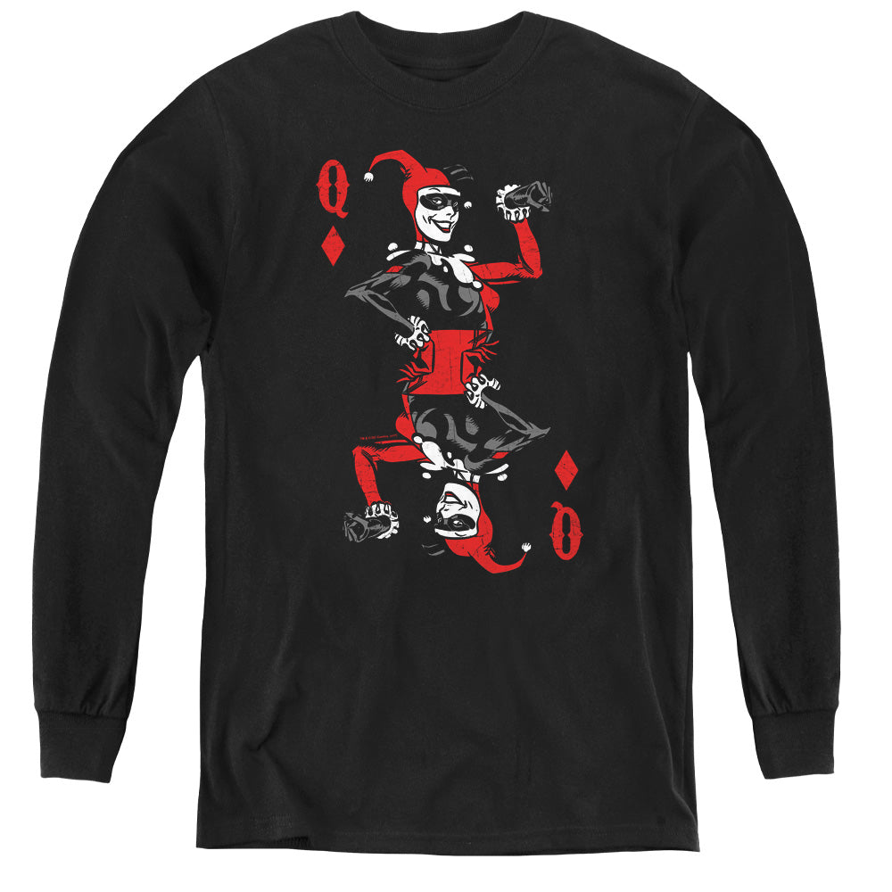 Batman Comics Quinn Of Diamonds Youth Long-Sleeve T-Shirt