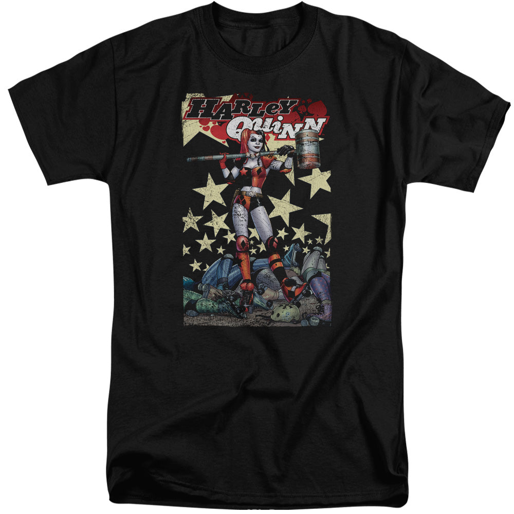 Batman Comics Quinn One Men's 18/1 Tall Cotton Short-Sleeve T-Shirt