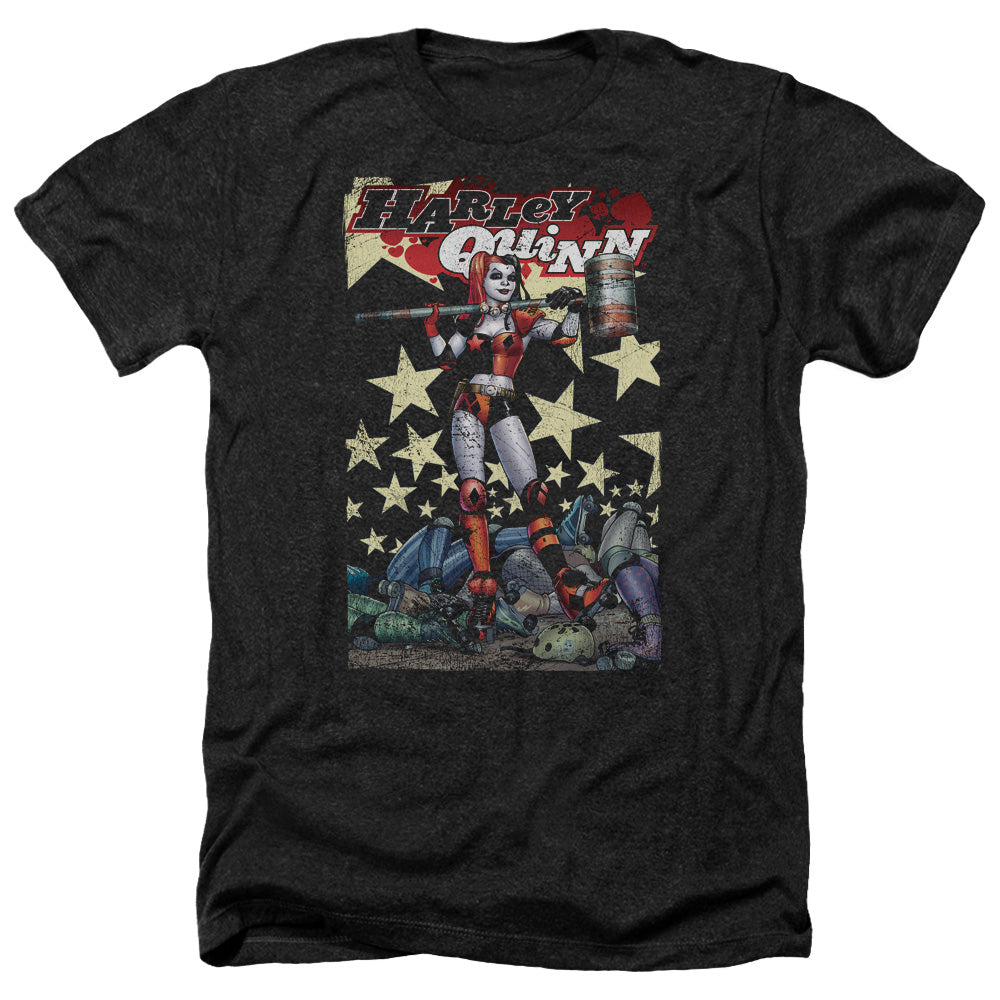 Batman Comics Quinn One Men's 30/1 Heather 60 40 Poly Short-Sleeve T-Shirt