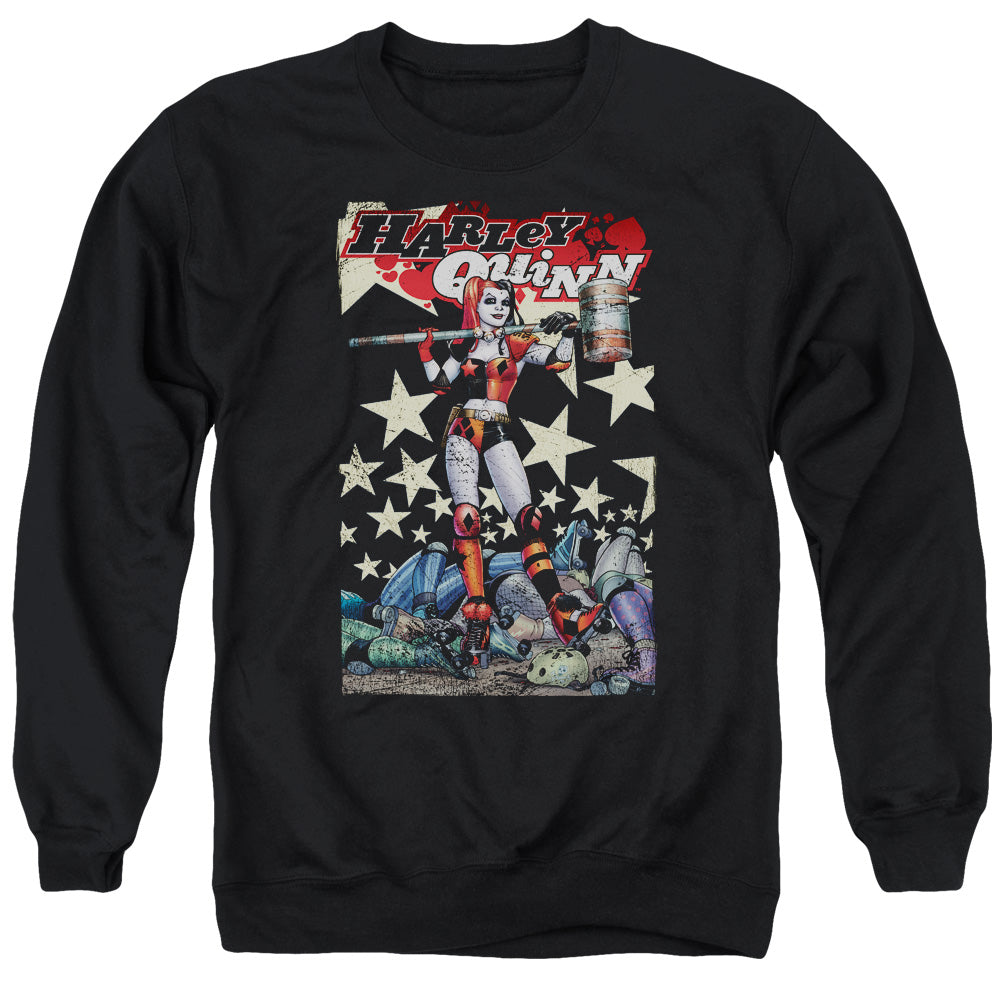Batman Comics Quinn One Men's Crewneck 50 50 Poly Long-Sleeve T-Shirt