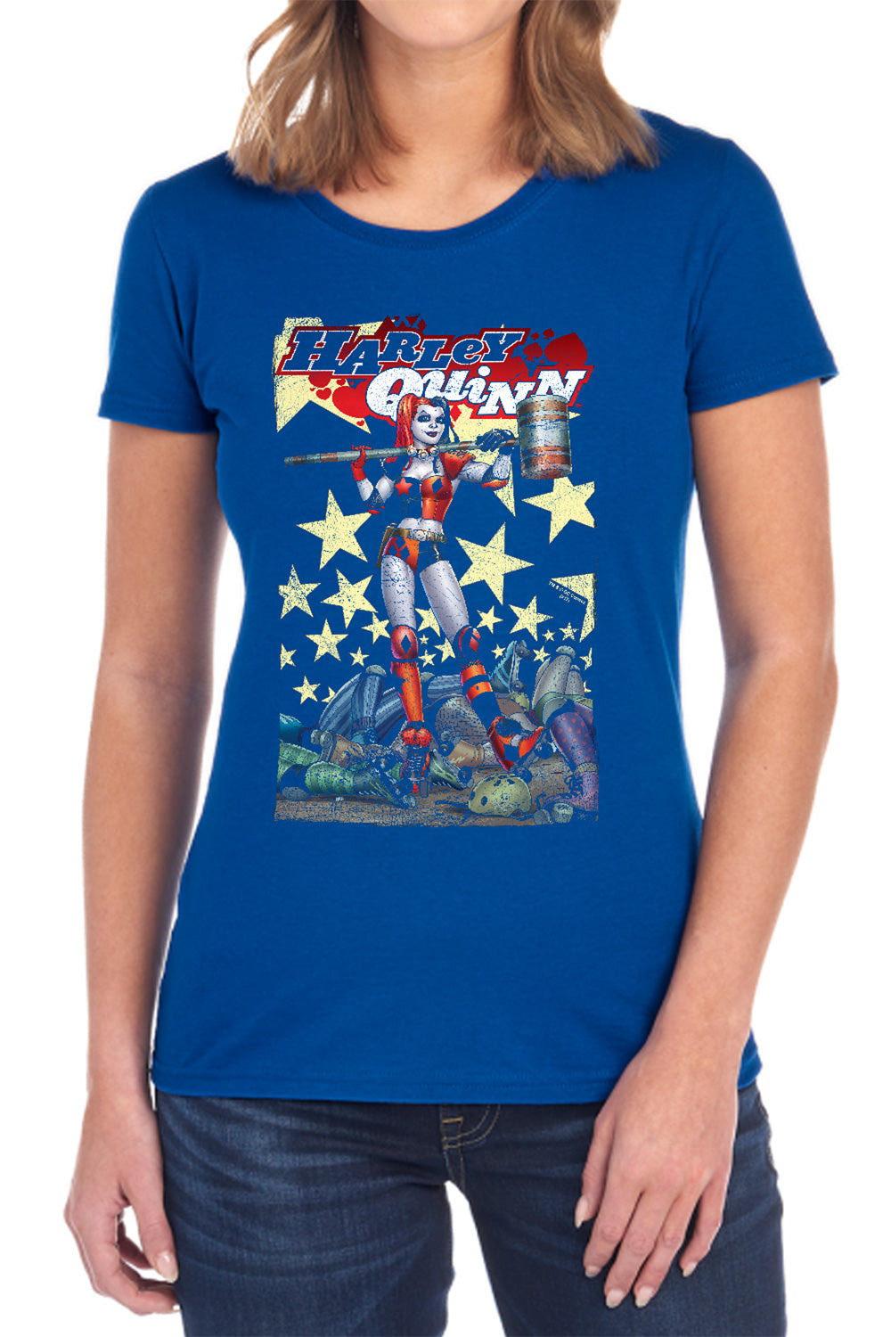 Batman Comics Quinn One Women's 18/1 Cotton Short-Sleeve T-Shirt