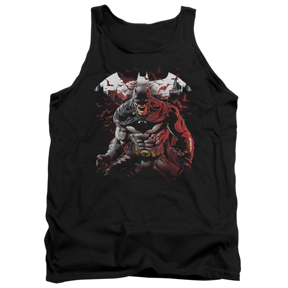 Batman Comics Raging Bat Men's 18/1 Cotton Tank Top