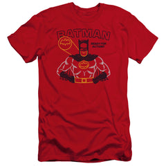 Batman Comics Ready For Action Men's Ultra-Soft 30/1 Cotton Slim Short-Sleeve T-Shirt