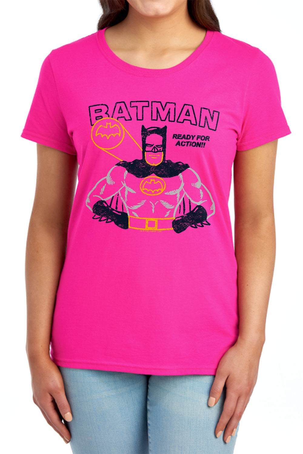 Batman Comics Ready For Action Women's 18/1 Cotton Short-Sleeve T-Shirt
