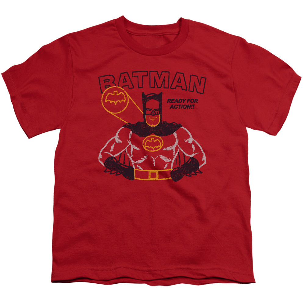 Batman Comics Ready For Action Youth 18/1 100% Cotton Short-Sleeve T-Shirt