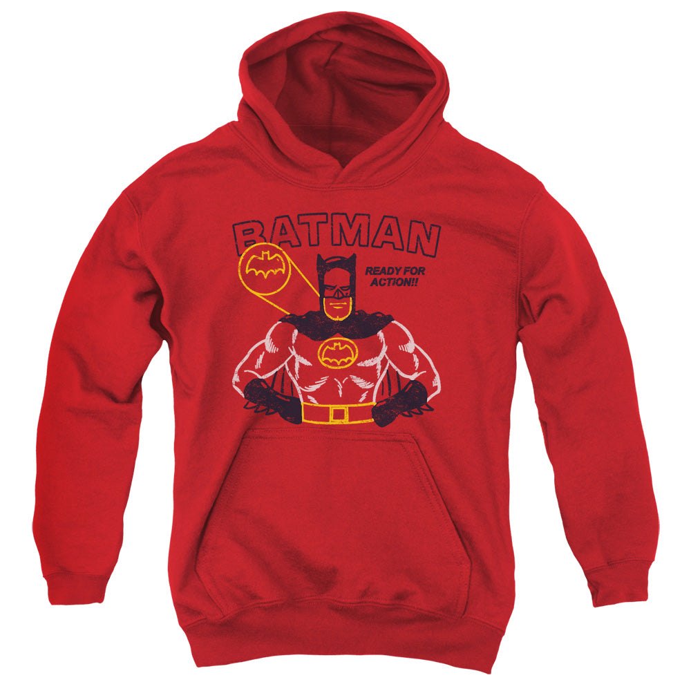 Batman Comics Ready For Action Youth Cotton Poly Pull-Over Hoodie