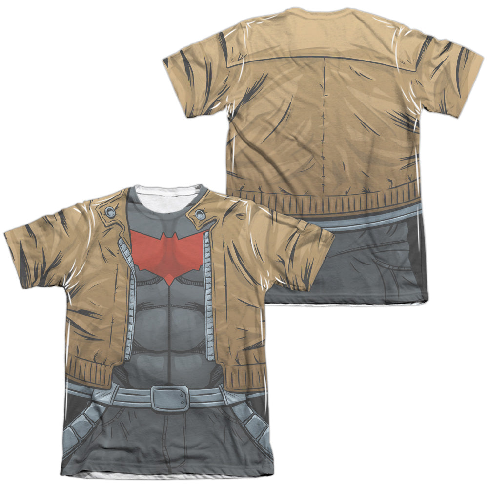 Batman Comics Red Hood Uniform (Front/Back Print) Men's Regular Fit Poly Cotton Short-Sleeve T-Shirt